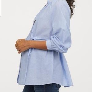 H&M Cotton Maternity Blouse - Blue S
